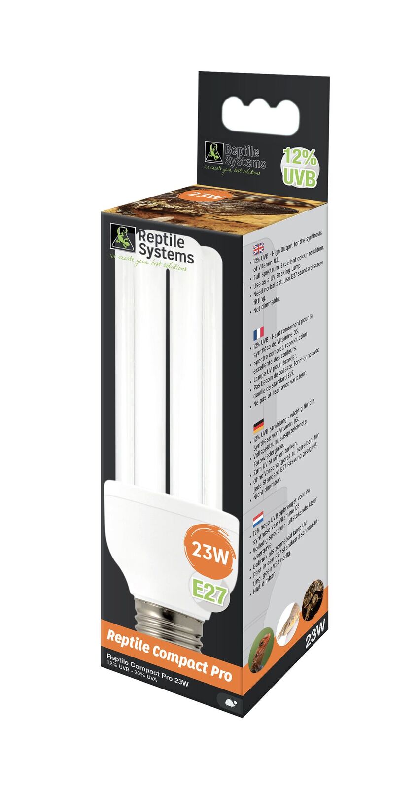 Reptile Systems Compact Lamp Pro - D3 12% UVB - 23w