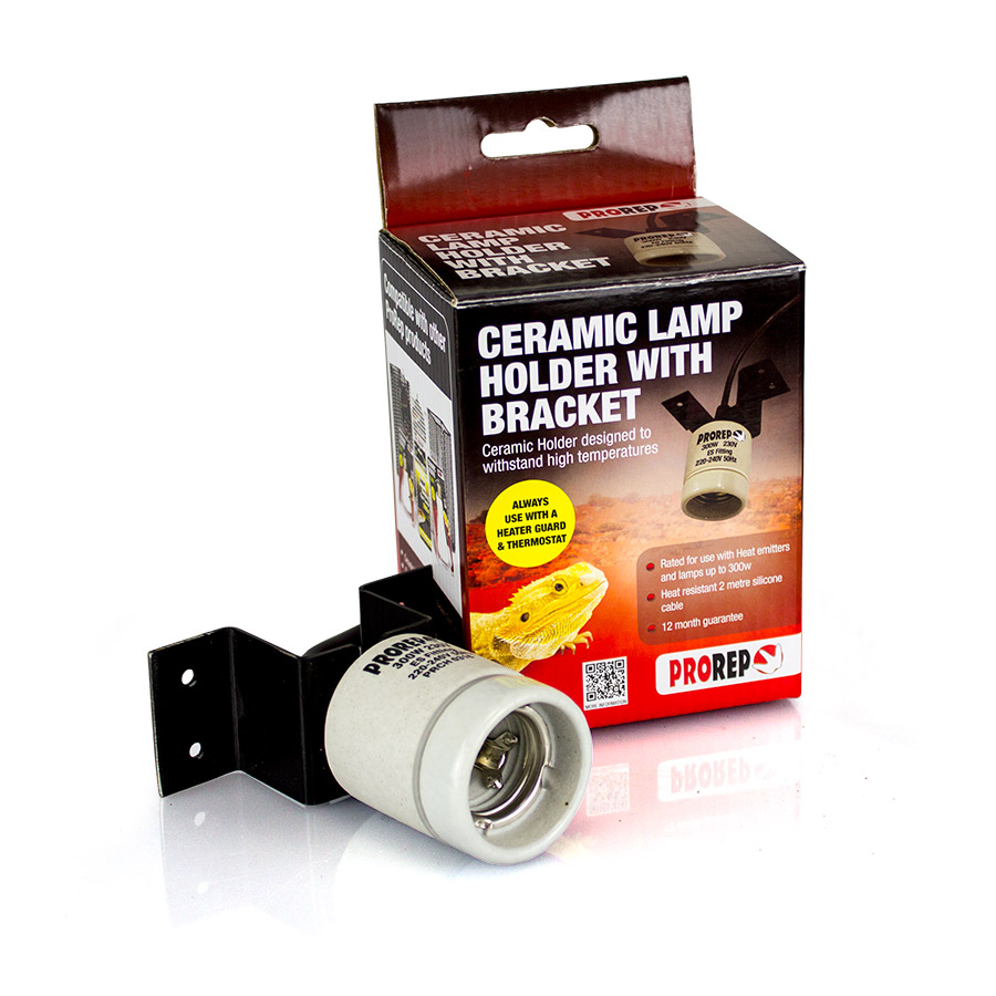 ProRep Ceramic Lamp Holder WITH Bracket,