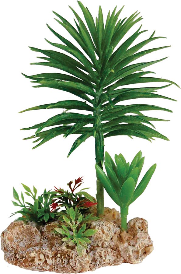 Repstyle Desert Plant with Rock Base 9x7x16cm
