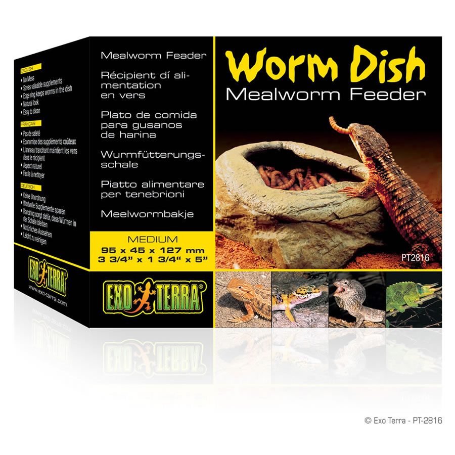 Exo Terra Worm Dish Mealworm Feeder,