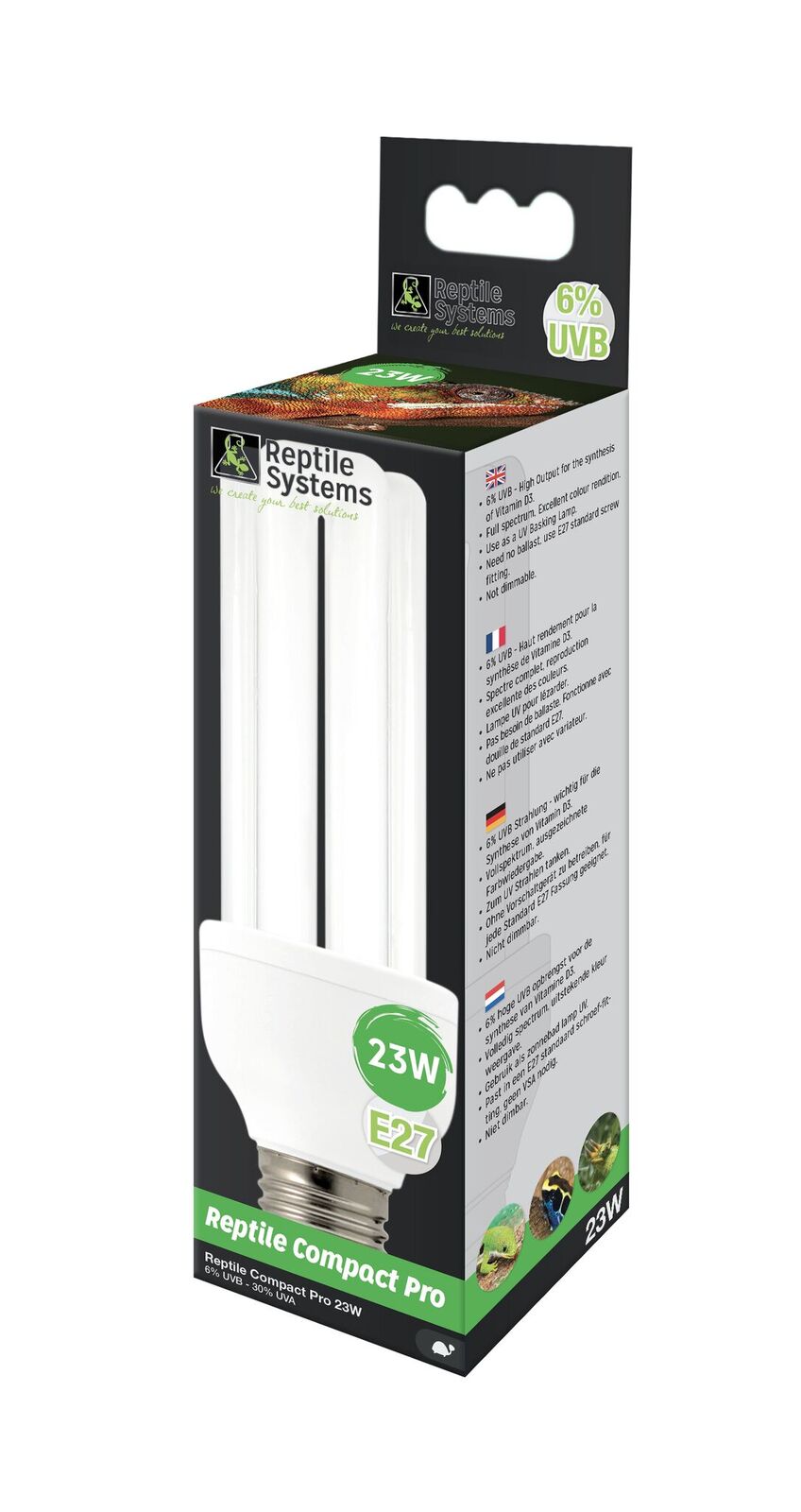 Reptile Systems Compact Lamp Pro - D3 6% UVB - 23w